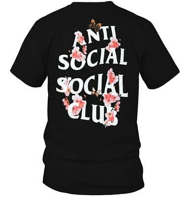 Anti Social Social Club ASSC Logo Tee Black T Shirt Kkoch Flower BC19