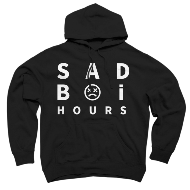 sad boi hour hoodie black