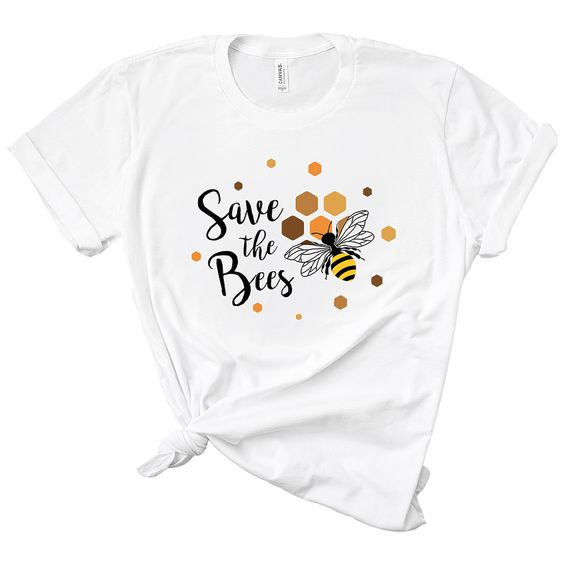 Save The Bees White T-Shirt FD01